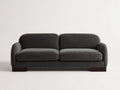 Canapé 2 places en tissu texturé 190 x 88 x 82 cm - Gris anthracite - Design moderne pour salon
